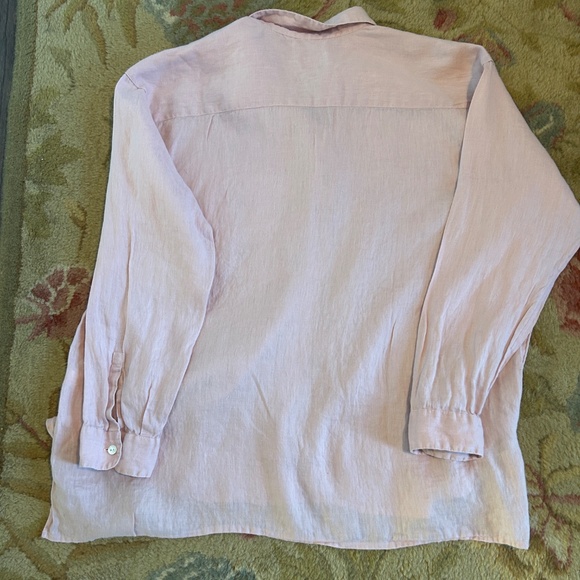 J. Jill Love Linen Button-Down Shirt – Size Large – Soft Pink – EUC - Picture 2 of 4